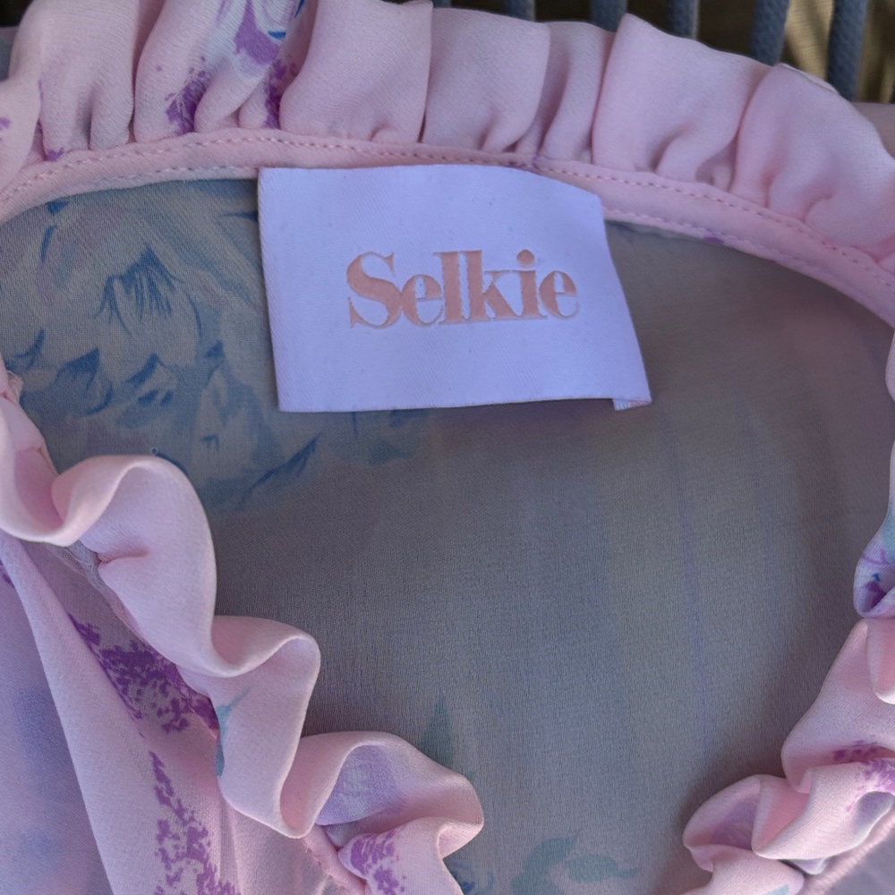 Selkie Pastel Floral Ruffle Blouse - Picture 6 of 8